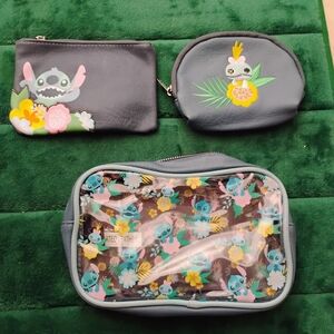 Loungefly Gray and Blue Koala Cosmetic Bag Set